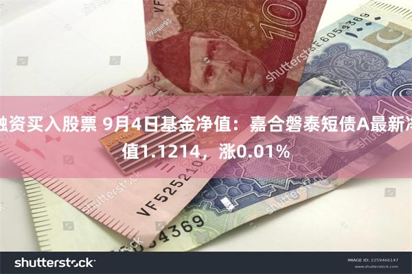 融资买入股票 9月4日基金净值：嘉合磐泰短债A最新净值1.1214，涨0.01%